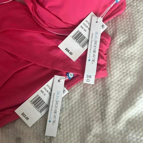 BLEU ROD BEATTIE KORE UNDERWIRE CROSS BACK BIKINI TOP AND BIKINI BOTTOM - Picture 7 of 10